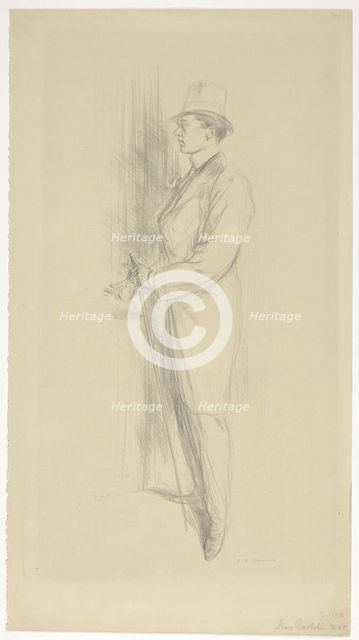 Max Beerbohm, 1896. Creator: Charles Shannon.