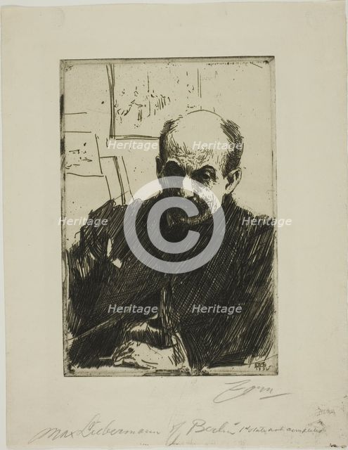 Max Liebermann, 1891. Creator: Anders Leonard Zorn.