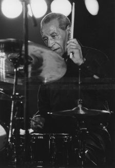 Max Roach, Queen Elizabeth Hall, London, 1996. Creator: Brian Foskett