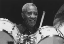 Max Roach, Queen Elizabeth Hall, London, 1996. Creator: Brian Foskett