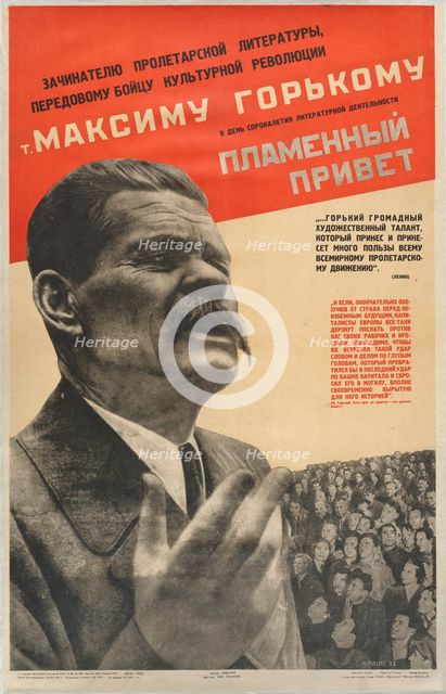 Maxim Gorky, 1932.