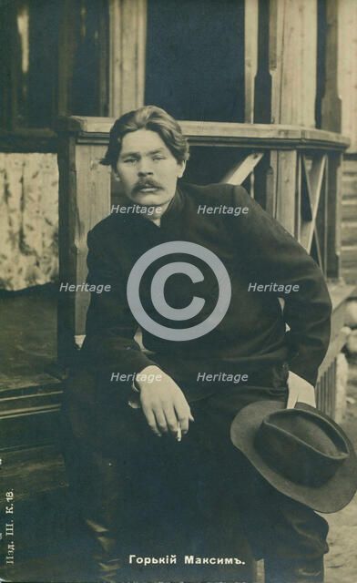 Maxim Gorky, Early 1900s. Creator: Anonymous.