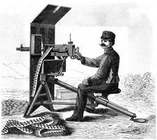 Maxim machine gun, c1895. Artist: Anon