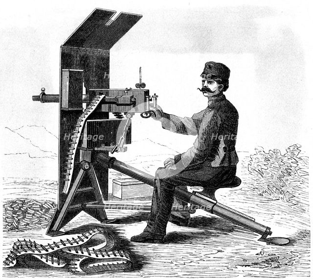 Maxim machine gun, c1895.   Artist: Anon