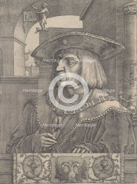 Maximilian I, 1520. Creator: Lucas van Leyden.