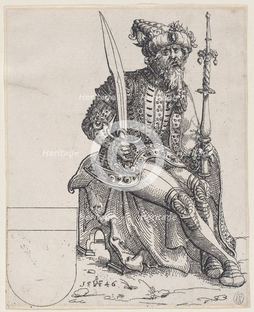 Maximilian I, from Herberstain, Rerum Moscoviticarum Commentarii, 1546. Creator: Augustin Hirschvogel.