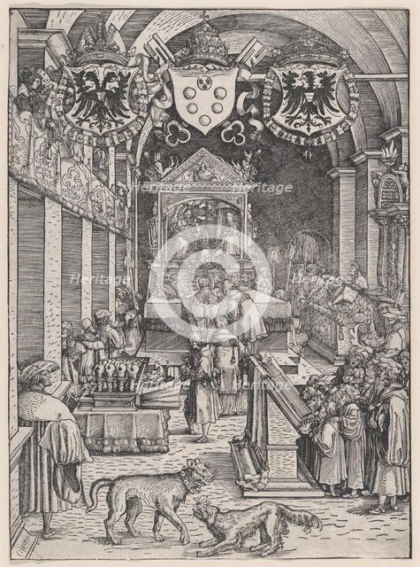 Maximilian I Hearing Mass, ca. 1515. Creator: Hans Weiditz.