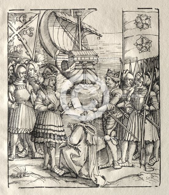 Maximilian Makes Peace with Henry VII. Creator: Peter Flötner (German, 1485-1546), possibly by.
