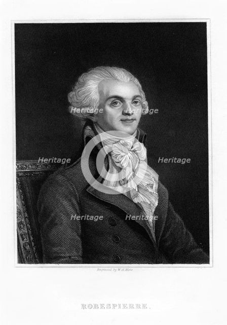Maximilien Robespierre, one of the leaders of the French Revolution, 19th century. Artist: WH Mote