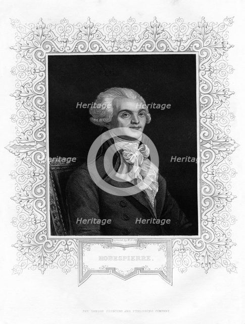 Maximilien Robespierre, one of the leaders of the French Revolution, 19th century. Artist: W H Moll