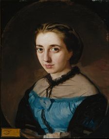 Maximina Martínez de la Pedrosa, the Artist's Wife, c1860. Creator: Eduardo Rosales