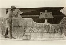 Máximo Pacheco Painting a Mural, 1925. Creator: Tina Modotti
