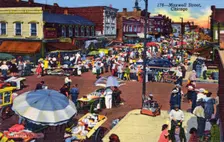 Maxwell Street market, Chicago, Illinois, USA, 1941