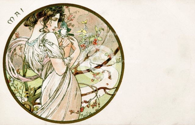 'May', 1900. Artist: Alphonse Mucha
