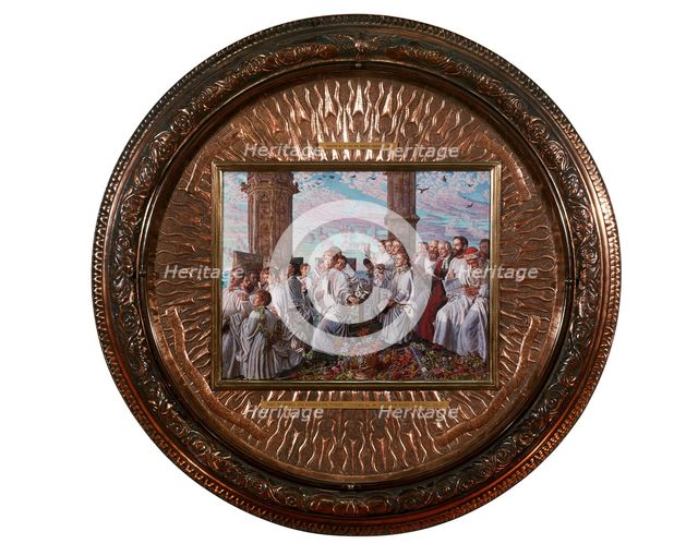 May Morning on Magdalen College Tower - Framed, 1893. Creator: William Holman Hunt.