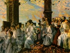 May Morning on Magdalen Tower 1888-1890, (1942). Creator: William Holman Hunt