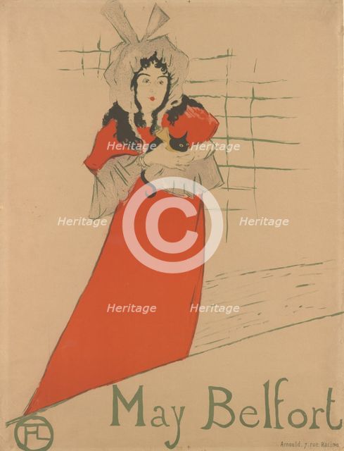 May Belfort, 1895., 1895. Creator: Henri de Toulouse-Lautrec.