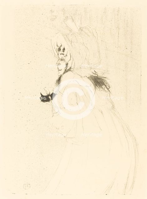 May Belfort Bowing (Miss May Belfort saluant), 1895. Creator: Henri de Toulouse-Lautrec.