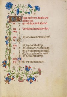 May Calendar Page; Book of Hours, after 1460. Creator: Unknown