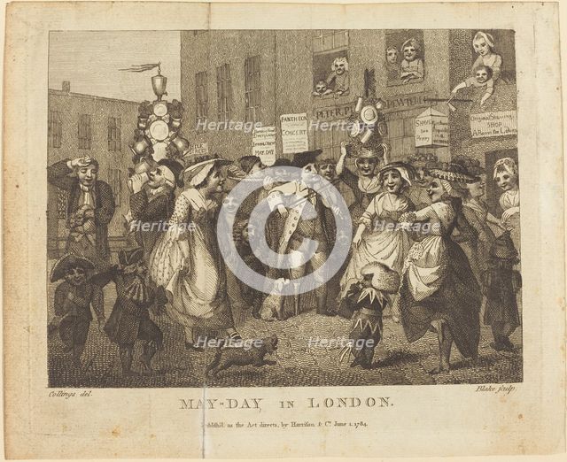 May-Day in London, 1784. Creator: William Blake.