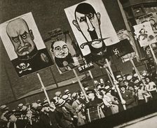 May Day parade, East Fourteenth Street, near Union Square, New York, USA, early 1930s