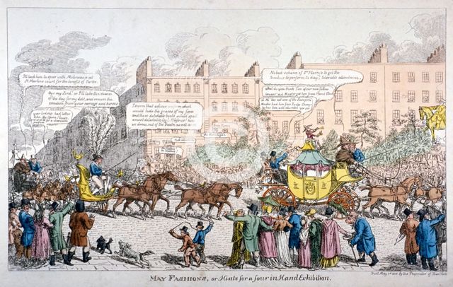 'May Fashions, or Hints for a Four in Hand Exhibition', 1813. Artist: C Williams