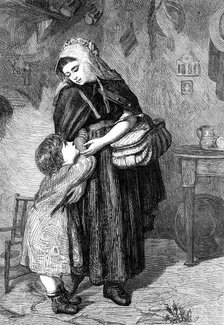 "May I Go With You?" by F. Shields, Winter Exhibition, Society of Painters in Water Colours, 1868. Creator: Unknown