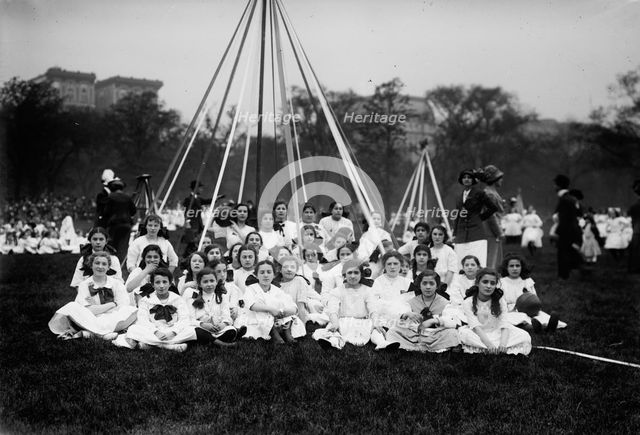May Pole - Central Park, between c1910 and c1915. Creator: Bain News Service.