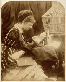 May Prinsep reading a letter, 1870. Creator: Julia Margaret Cameron