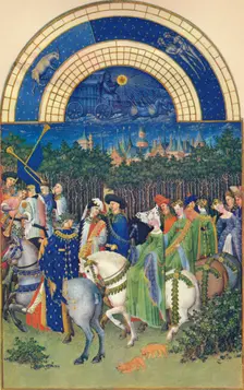 May - the town of Riom, 15th century, (1939). Creator: Jean Limbourg