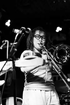 Maya Akechi and Alborg live at Hope & Anchor, Islington, London, May 2025. Creator: Annapaola Marchesani