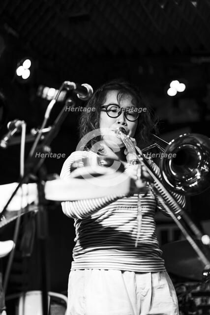 Maya Akechi and Alborg live at Hope & Anchor, Islington, London, May 2025. Creator: Annapaola Marchesani.