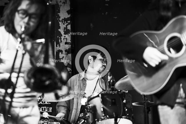 Maya Akechi and Alborg live at Hope & Anchor, Islington, London, May 2025. Creator: Annapaola Marchesani.