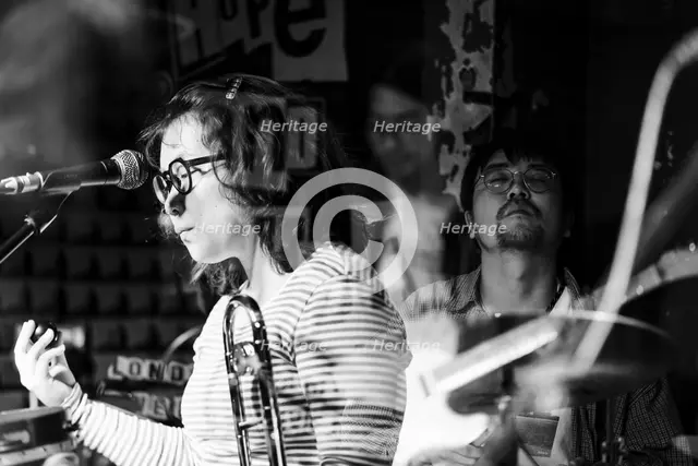 Maya Akechi and Alborg live at Hope & Anchor, Islington, London, May 2025. Creator: Annapaola Marchesani.