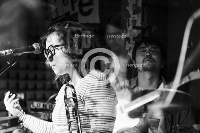 Maya Akechi and Alborg live at Hope & Anchor, Islington, London, May 2025. Creator: Annapaola Marchesani.