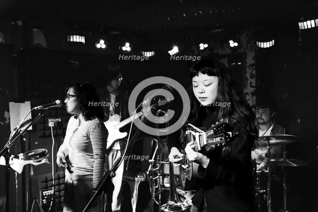 Maya Akechi and Alborg live at Hope & Anchor, Islington, London, May 2025. Creator: Annapaola Marchesani.