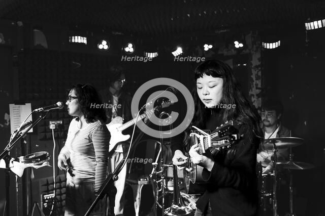 Maya Akechi and Alborg live at Hope & Anchor, Islington, London, May 2025. Creator: Annapaola Marchesani.