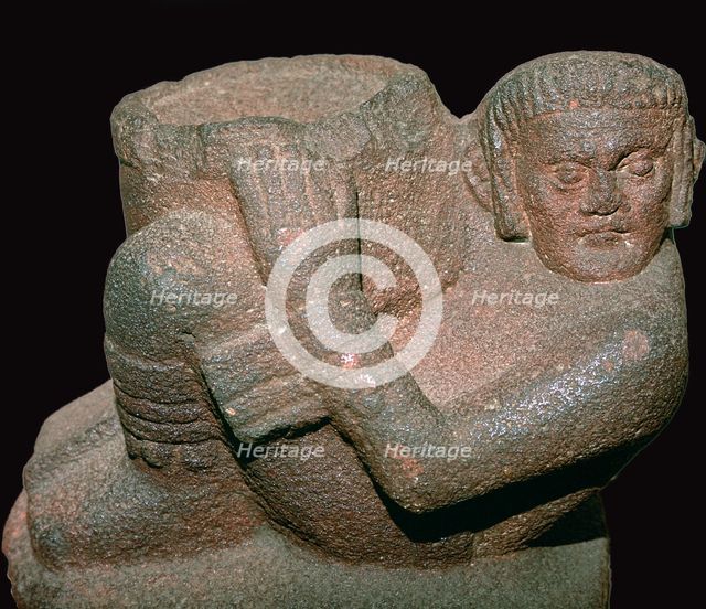 Maya Eagle-vase offering bowl for the hearts of sacrificial victims. Artist: Unknown