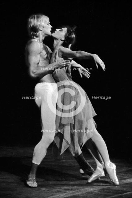 Maya Plisetskaya and Alexander Godunov in the Ballet The Death of the Rose by Gustav Mahler, 1974.