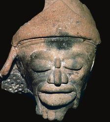 Mayan pottery incense burner, 8th century