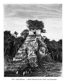 Mayan ruins, Tikal, Guatemala, 19th century. Artist: Alexandre de Bar