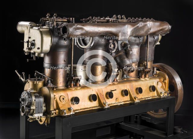 Maybach In-line 6 Engine, ca. 1916-1917. Creator: Maybach Motorenbau.