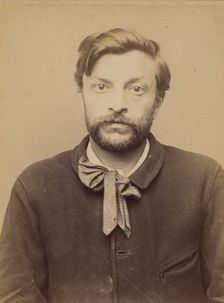 Mayence. Gustave, David. 33 ans, né le 29/5/60 à Paris XVllle. Tapissier. Anarchiste. 17/3..., 1894. Creator: Alphonse Bertillon