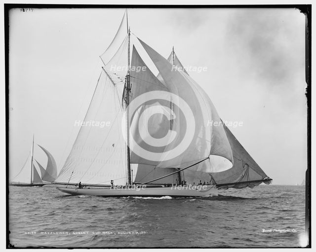 Mayflower, Goelet Cup Race, 1891 Aug 7. Creator: Unknown.
