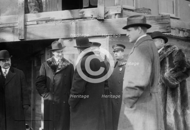 Mayor Mitchel at aqueduct completion 1/12/14, 1914. Creator: Bain News Service.