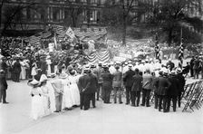 Mayor reviews Olympic Athletes, 1912. Creator: Bain News Service
