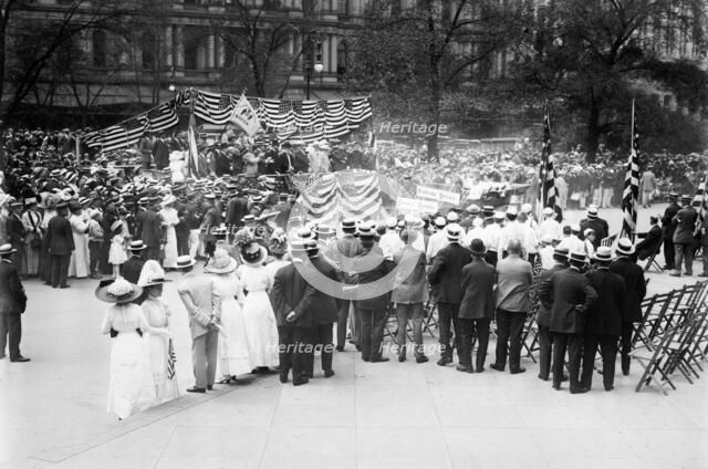 Mayor reviews Olympic Athletes, 1912. Creator: Bain News Service.