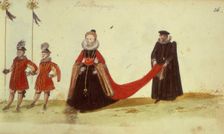 Mayoress and attendants, c1621. Creator: Unknown