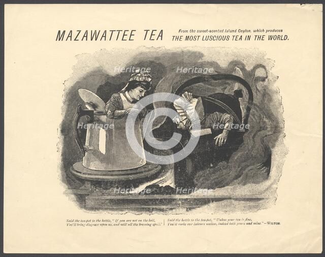 Mazawattee Tea, 1890s. Artist: Unknown