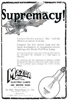 Mazda Half-Watt Type Electric Lamps Advert 1919